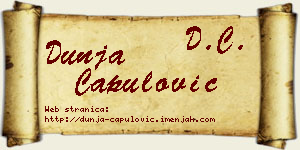 Dunja Capulović vizit kartica